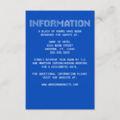 Pixel 'Information' Hochzeitskarte Begleitkarte (Vorderseite)