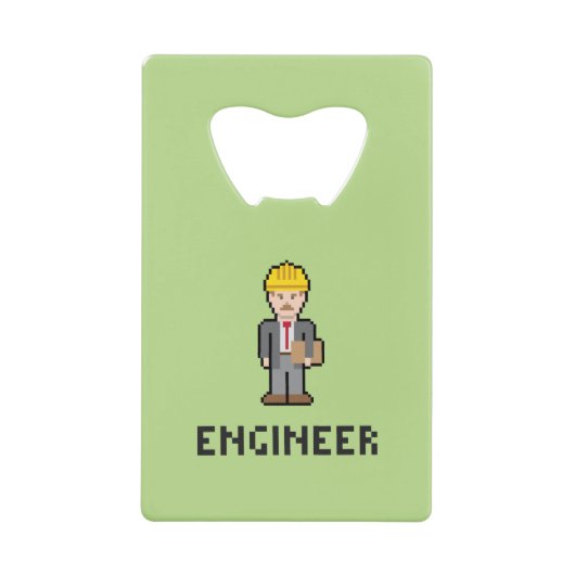 Pixel-Ingenieur-Flaschen-Öffner Geldkarten Flaschenöffner (Vorderseite)