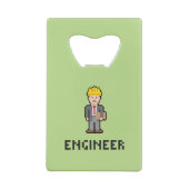 Pixel-Ingenieur-Flaschen-Öffner Geldkarten Flaschenöffner (Rückseite)