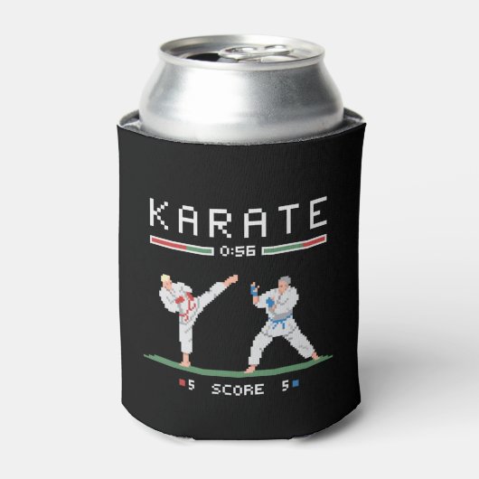 Pixel Karate Game Dosenkühler (Kanne Vorderseite)
