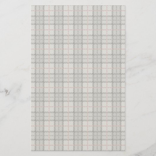 Pixel kariert im Grau mit rotem Streifen Briefpapier (Vorderseite)