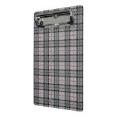 Pixel kariert im Grau mit rotem Streifen Mini Klemmbrett (Gewinkelt2)