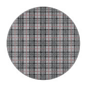 Pixel kariert im Grau mit rotem Streifen Schneidebrett (Vorderseite)