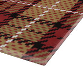 Pixel kariert im Rot und im Gold Schneidebrett (Ecke)