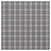 Pixel Kariert in Grau mit rotem Streifen Stoff (Muster)
