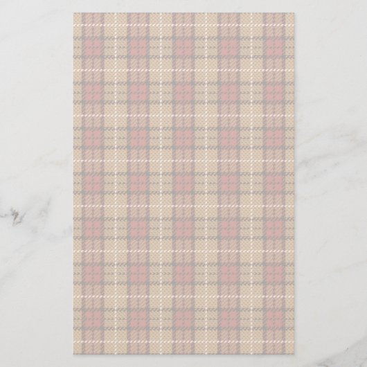 Pixel Kariert in Rot und Gold Briefpapier (Vorderseite)