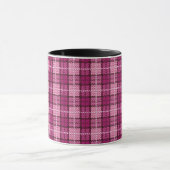 Pixel Karo_Magenta-Schwarz Tasse (Zentrum)