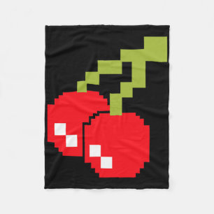Pixel Kirschen 80er Videospiel Kostüm Einfache Gru Fleecedecke