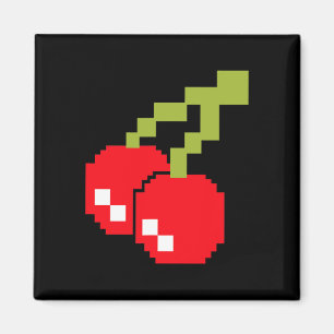 Pixel Kirschen 80er Videospiel Kostüm Einfache Gru Magnet