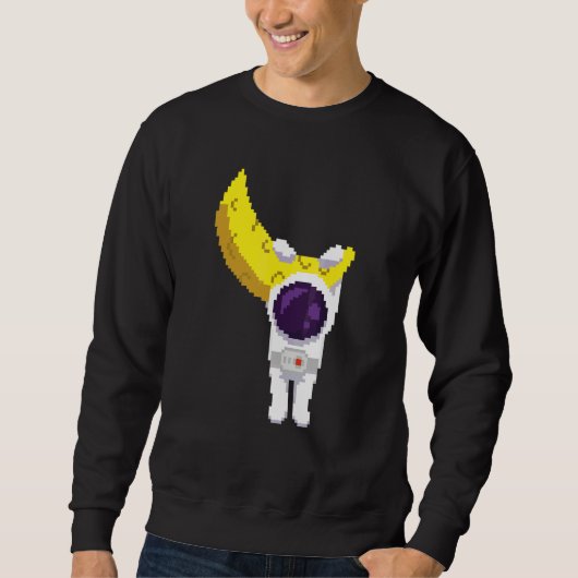 Pixel Kleiner Astronaut Sweatshirt (Vorderseite)