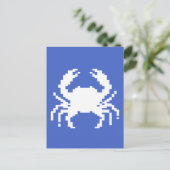Pixel-Krebs-Design Feiertagspostkarte (Stehend Vorderseite)