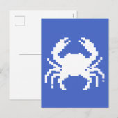 Pixel-Krebs-Design Feiertagspostkarte (Vorne/Hinten)