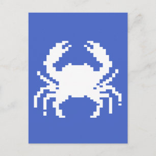 Pixel-Krebs-Design Feiertagspostkarte