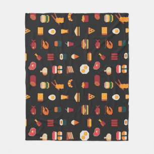 Pixel Kunst Essen, nahtlose Textur. Fleecedecke