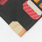 Pixel Kunst Essen, nahtlose Textur. Fleecedecke (Ecke)