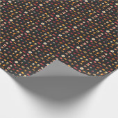 Pixel Kunst Essen, nahtlose Textur. Geschenkpapier (Ecke)