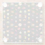 Pixel Kunst Essen, nahtlose Textur. Glasuntersetzer (Rückseite)