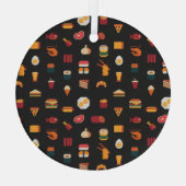 Pixel Kunst Essen, nahtlose Textur. Ornament Aus Glas (Rückseite)