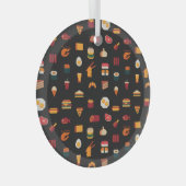 Pixel Kunst Essen, nahtlose Textur. Ornament Aus Glas (Vorderseite Rechts)