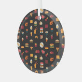 Pixel Kunst Essen, nahtlose Textur. Ornament Aus Glas (Vorderseite links)