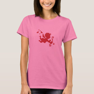 Pixel-Kunst-niedlicher Amor T-Shirt