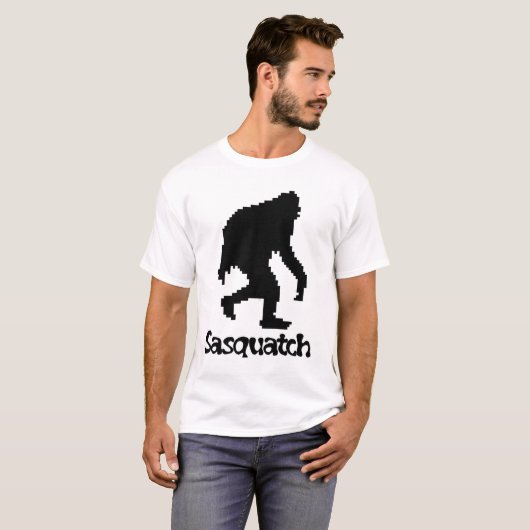 Pixel-Kunst Sasquatch T-Shirt (Vorne ganz)