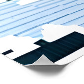 Pixel-Kunst, Schloss und Schnee | AI Art Poster (Ecke)