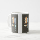 Pixel-Kunst-Tasse Fox Jetpack Kaffeetasse (Vorderseite Links)