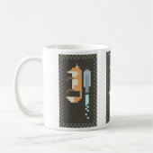 Pixel-Kunst-Tasse Fox Jetpack Kaffeetasse (Links)