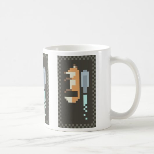 Pixel-Kunst-Tasse Fox Jetpack Kaffeetasse (Rechts)
