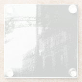 Pixel kurzer Untersetzer aus Nordglas (Rückseite)