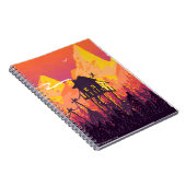 Pixel-Landschaft mit Bergen Notizblock (Rechte Seite)