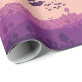 Pixel-Landschaftsmuster Geschenkpapier (Rolleneckpunkt)