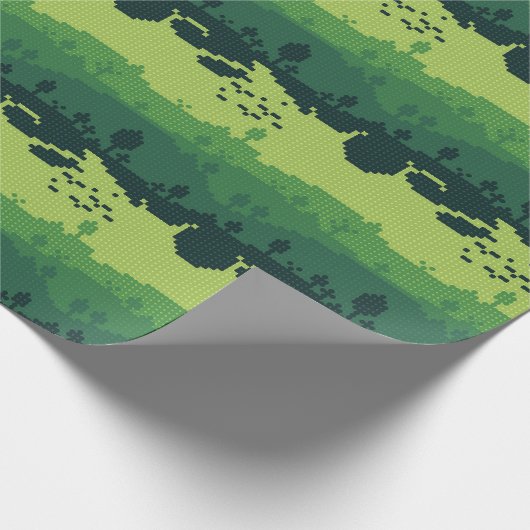 Pixel-Landschaftsmuster Geschenkpapier (Ecke)