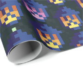Pixel Lantern Night Pattern Geschenkpapier (Rolleneckpunkt)