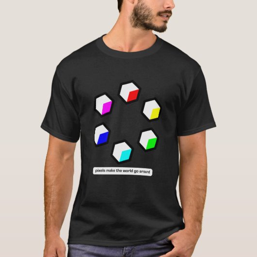 Pixel lassen die Welt umhergehen T-Shirt (Vorderseite)