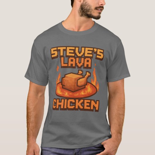 Pixel Lava Hähnchen T-Shirt (Vorderseite)