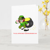Pixel Leprechaun Card 1 Karte (Gelbe Blume)