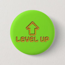 Pixel Level Up Gamer Pin - Limettengrün