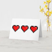 Pixel-Liebe hört Personalisiert Karte (Gelbe Blume)
