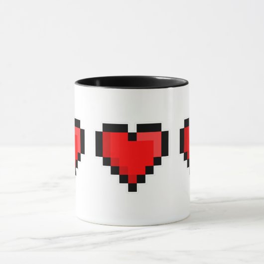 Pixel-Liebe Tasse (Zentrum)