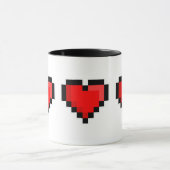 Pixel-Liebesherz Tasse (Zentrum)