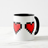 Pixel-Liebesherz Tasse (VorderseiteRechts)