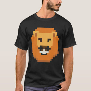 Pixel Lion Head Illustration King The Jung T-Shirt