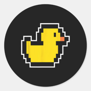 Pixel Little Duck 80er Videospiel Halloween-Kostüm Runder Aufkleber