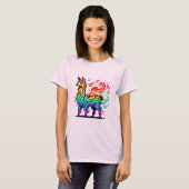 Pixel Llama Inferno T-Shirt (Vorne ganz)