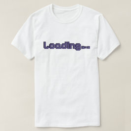 Pixel Loading Gamer T-Shirt - Lila auf Weiß