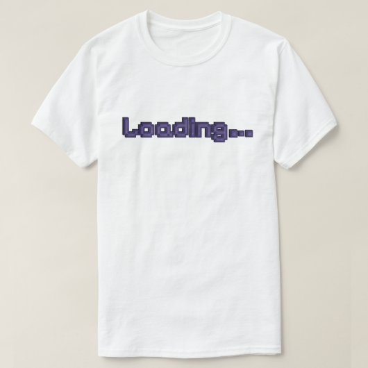 Pixel Loading Gamer T-Shirt - Lila auf Weiß (Design vorne)