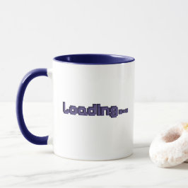 Pixel Loading Gamer Tasse - Marineblau & Lila