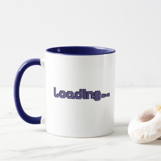 Pixel Loading Gamer Tasse - Marineblau & Lila